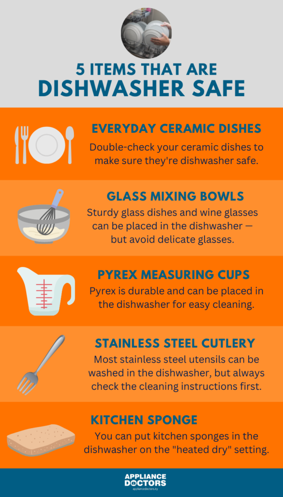 5 Items That Are Dishwasher Safe infographic